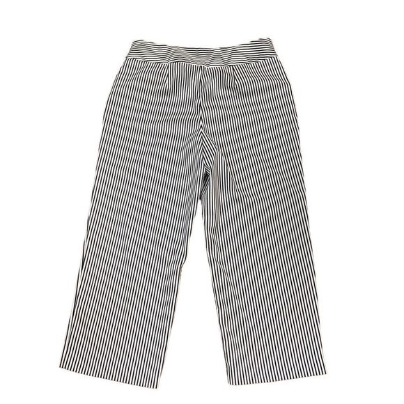 Chico’s Navy And White Stripe Crop Pants, Chico’s Size 1, Size 8 - Picture 2 of 8
